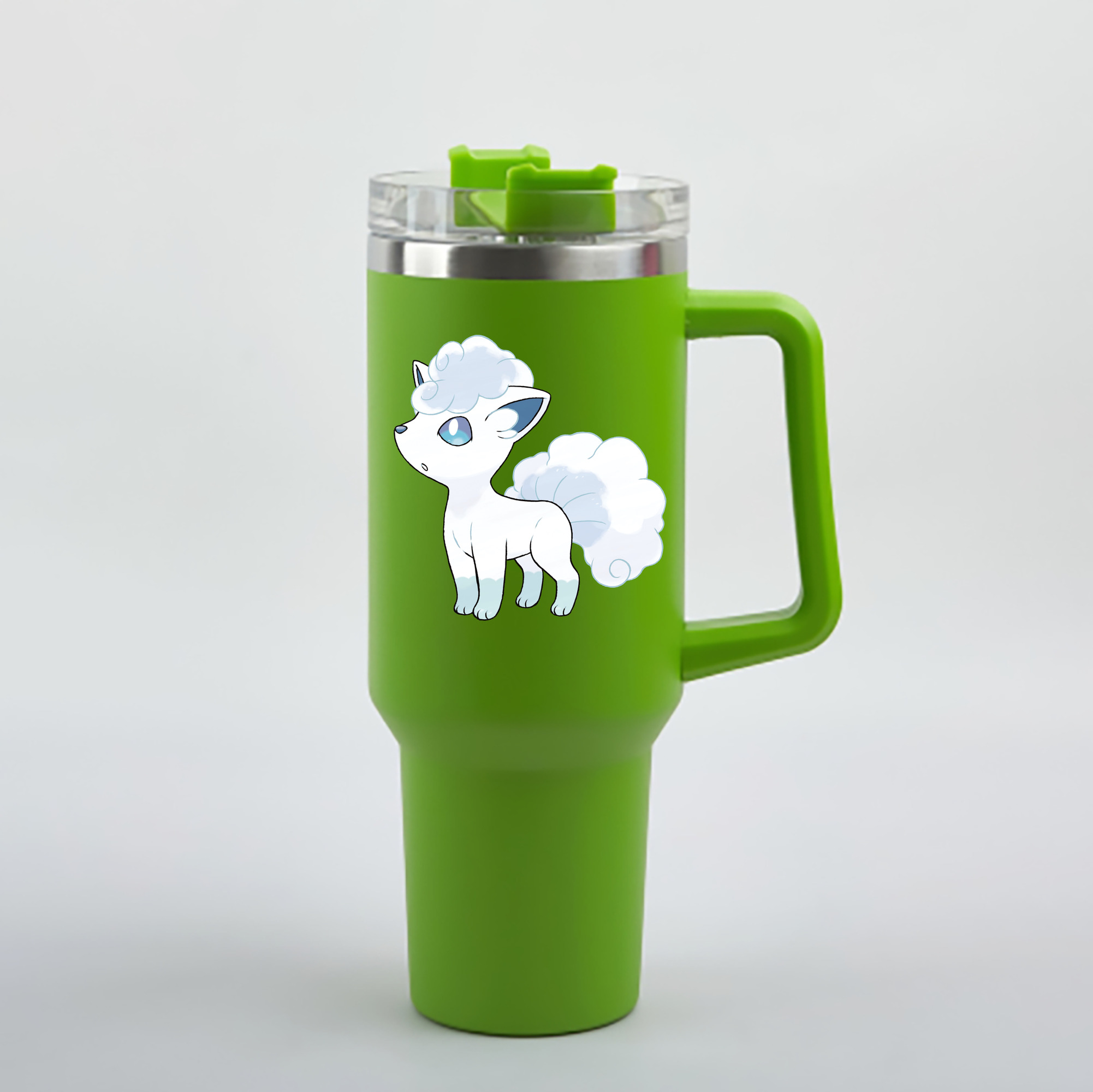 （画像用） ポケットモンスター Pokémon 1200mL車用タンブラー - クリスタルステッカー（プラスチックストロー付き）